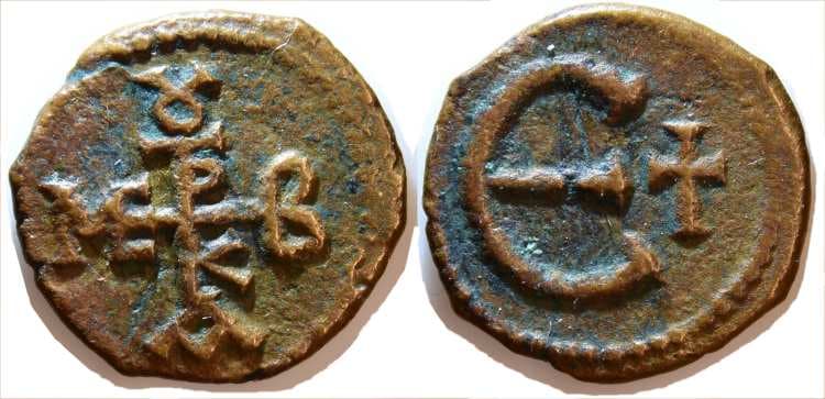 SB 542 Maurice Tiberius, AE Pentanummium, Antioch mint