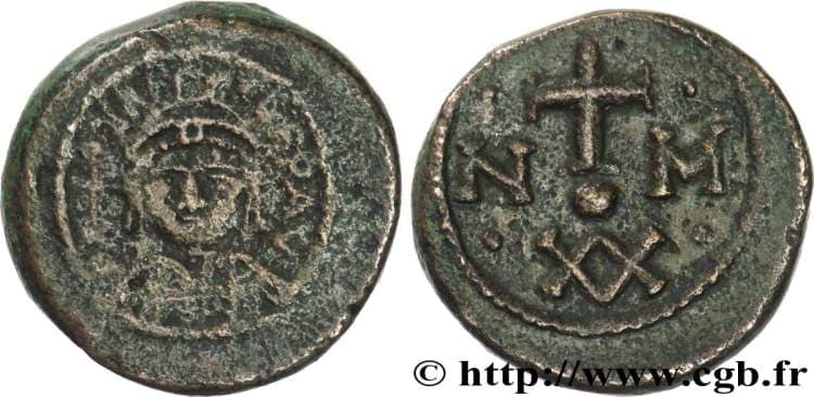 SB 562 Maurice Tiberius, AE half follis