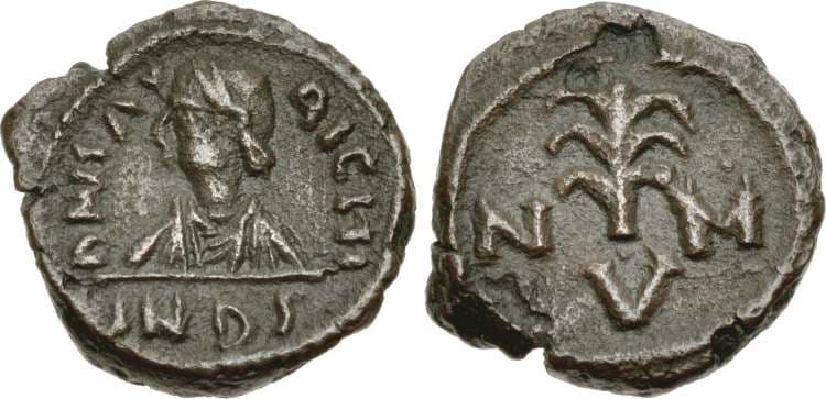 SB 570 Maurice Tiberius AE14 Pentanummium