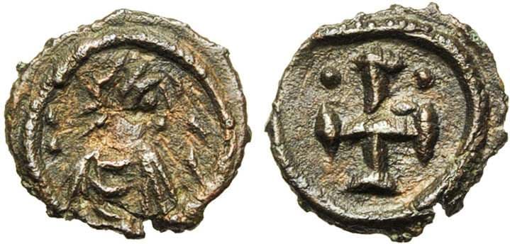 SB 572A Maurice Tiberius, AE nummus