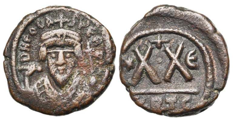 SB 686 Phocas, AE Half follis