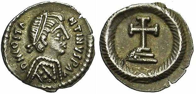 SB 471 Tiberius II Constantine, AR quarter siliqua