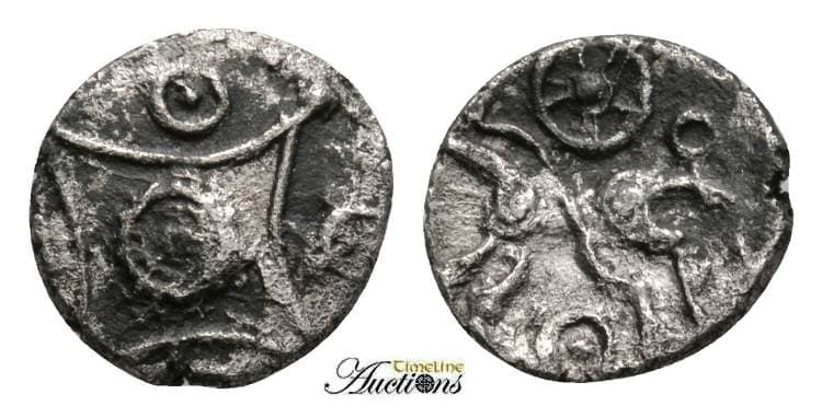 VA 293 Atrebates, Commius AR Quarter Unit, 50-25 BC