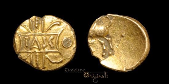 VA 1786 Celtic Tasciovaunus Gold Quarter Stater 1