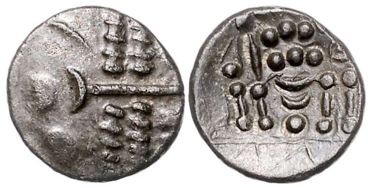 Seaby 60 English Celts, Durotriges, SW England around Dorchester, AR or billon stater
