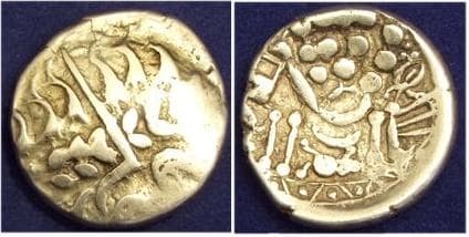 VA 1205 British Celts, Durotriges, gold stater, "chute" type