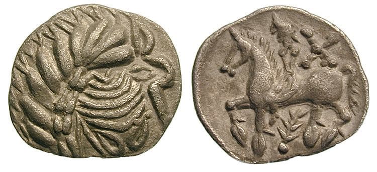 Gobl 111 Danubian Celts, Moldavian Cross-Marked Series, AR drachm