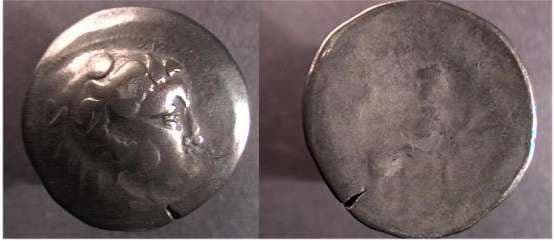 Gobl 579 Danube Celts AR tetradrachm imitating types of Alexander the Great and Philip III, c
