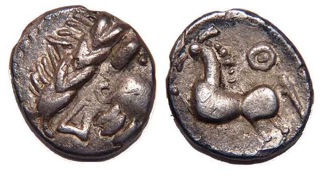 Kostial 508 Danube Celts, Sirmium, AR drachm, 200-100 BC