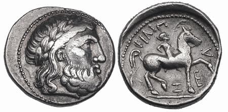 Gobl 014•2cf Early Imitation of Philip II AR Tetradrachm