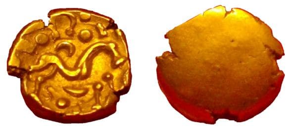VA 54-1 Celtic gold stater of the Ambiani