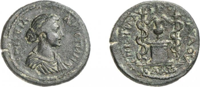 Helios 5, 699 Crispina, AE of Elaea, Aeolis