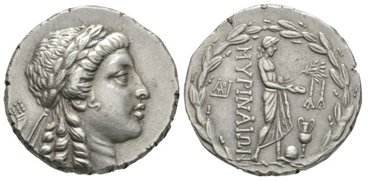 Sacks 24 MODERN FAKE Modern forgery of Myrina, Aeolis AR Tetradrachm