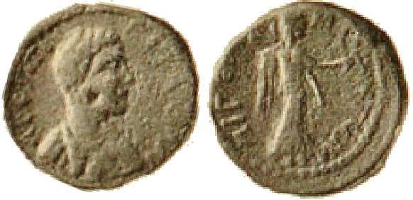 Athens 795 Geta, AE16 of Aegina