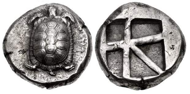 Dewing 1683 Aegina, Attica, AR Stater, ca 456-431 BC