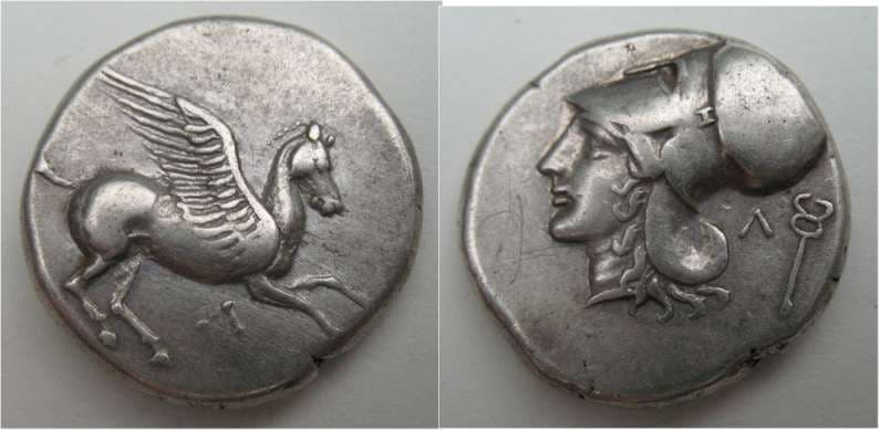 Pegasi 82 Leukas, Akarnania, AR stater, ca 320-280 BC