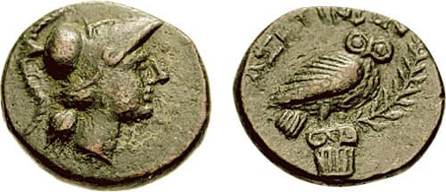 SNG ANS 651 Apulia, Azetium AE Obol
