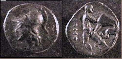 HN Italy 757 var Caelia AR Diobol (?) (0