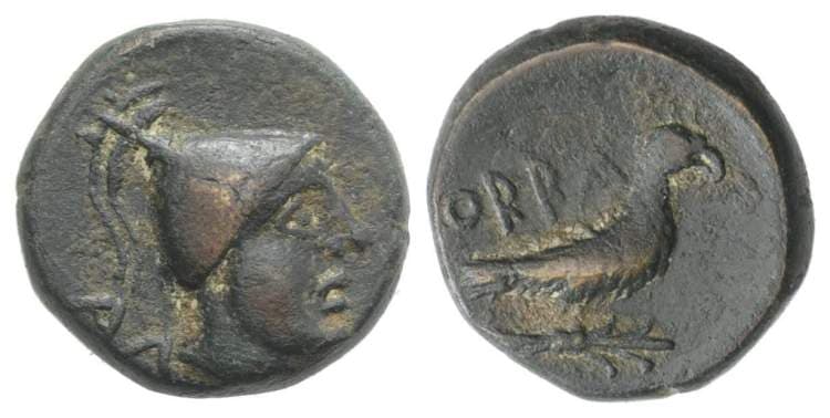 SNG ANS 817 (2) Orra, Apulia, AE15 unit, ca 250-225 BC