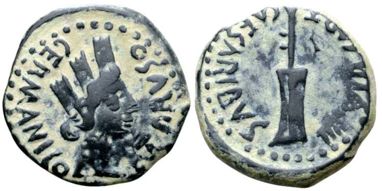 RPC 123 Germanicus & Drusus AE18 of Carteia, Spain