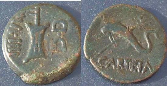 SNG Cop 441 Spain, Carteia, AE Quadrans