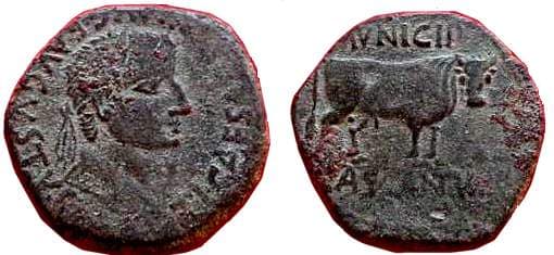 RPC 428 Tiberius AE23 of Cascantum, Spain
