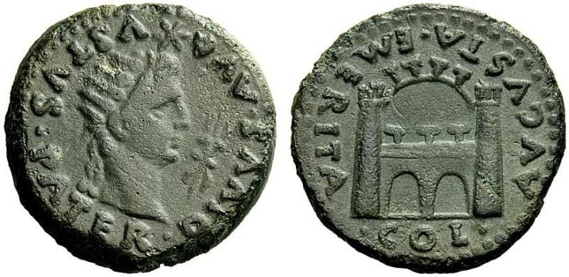 RPC 22 Augustus, posthumous issue of Emerita, Spain