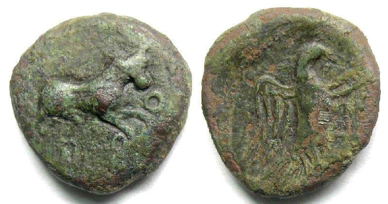 Burgos 1850 Obulco, Spain, AE Semis 8,71 gr
