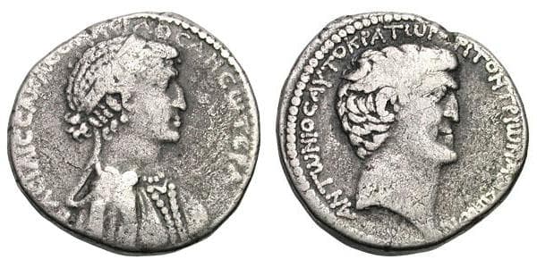 RPC 4094 Cleopatra and Marc Antony, AR tetradrachm