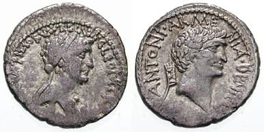 RSC 1c Mark Antony and Cleopatra AR Denarius
