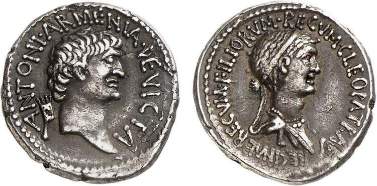 RSC 1 Mark Antony, with Cleopatra AR Denarius