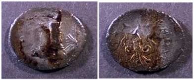 Pompeia22-fouree Sextus Pompey, AR denarius