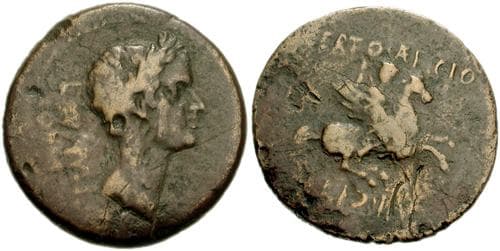 Corinth RPC 1116 Julius Caesar AE20 of Corinth