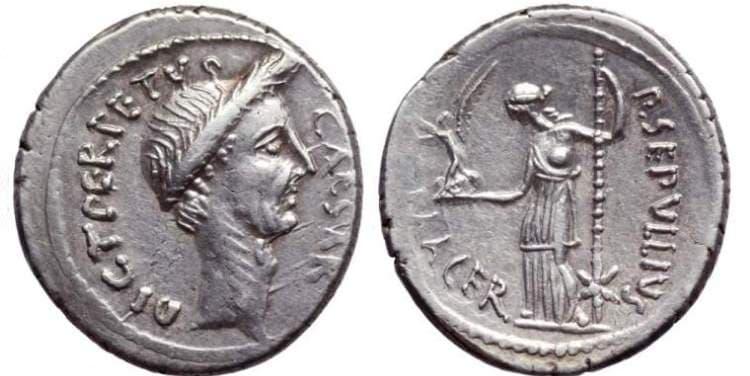 RSC 40 Julius Caesar Denarius