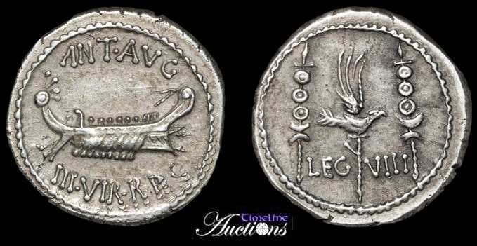 RSC 35 Marc Antony AR Legionary Denarius