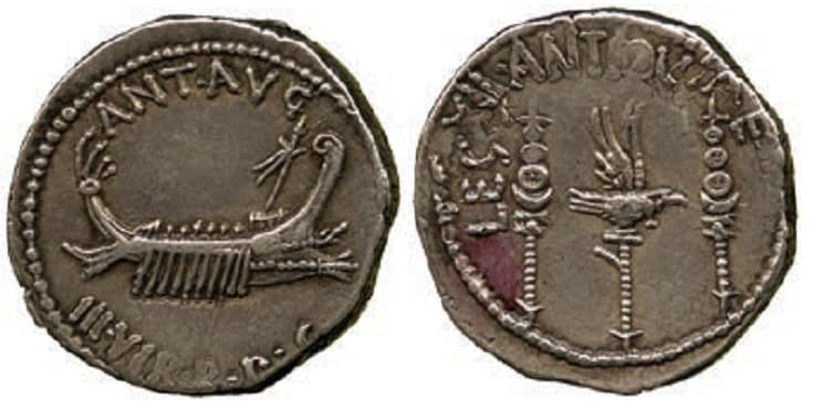 RSC 40 Sear 1480 Mark Antony AR Legionary Denarius