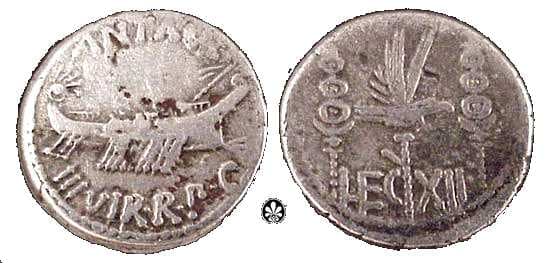 RSC 41 Marc Antony Legionary Denarius