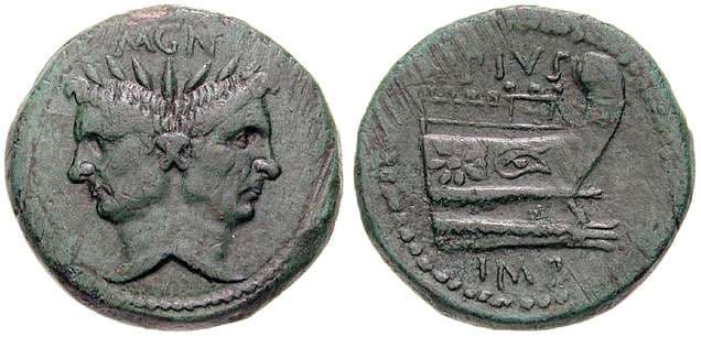 Syd 1044a sear5 #1394 Sextus Pompey AE As