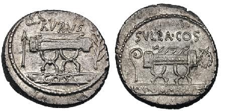 Pompeia5a Q Pompeius Rufus Denarius
