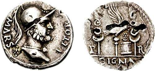 RIC 51cf Civil Wars of 68-69 AD, AR Fourrée Denarius