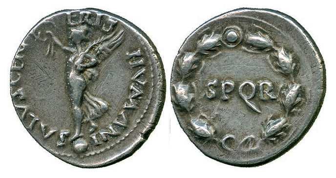 RIC 72 Anonymous Denarius of the Civil Wars, 68 AD