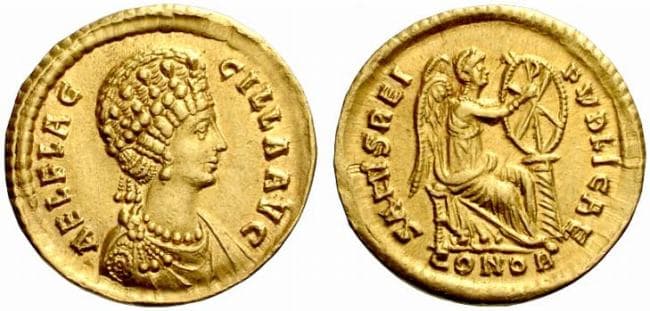 Constantinople RIC 48 Aelia Flaccilla, AV Solidus, Constantinople