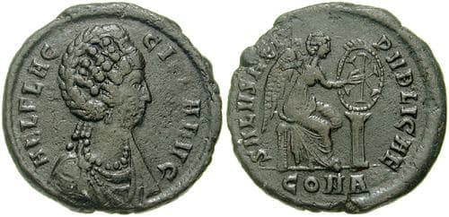 Constantinople RIC 55,A Aelia Flacilla AE 22mm