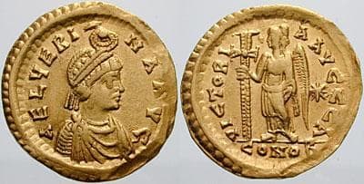 RIC 607, A Aelia Verina, AV solidus