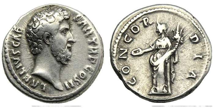 RIC 428 Sear 3969 Aelius AR Denarius