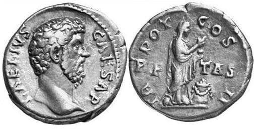 RIC 439a Sear5 3971 Aelius Caesar Denarius