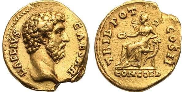 RIC 443 Cohen 11 Aelius AV Aureus
