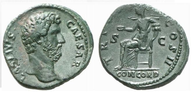 RIC 1070 Sear5 #3987 Aelius AE As