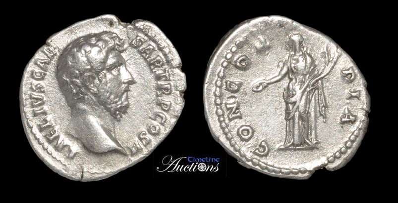 RIC 428var Strack 403 Aelius AR Denarius