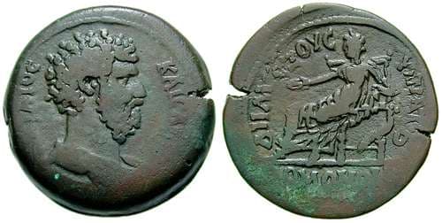 Alexandria Milne 1546 Sear5 3996 Aelius Caesar, 2nd Consulship, AE Drachm of Alexandria